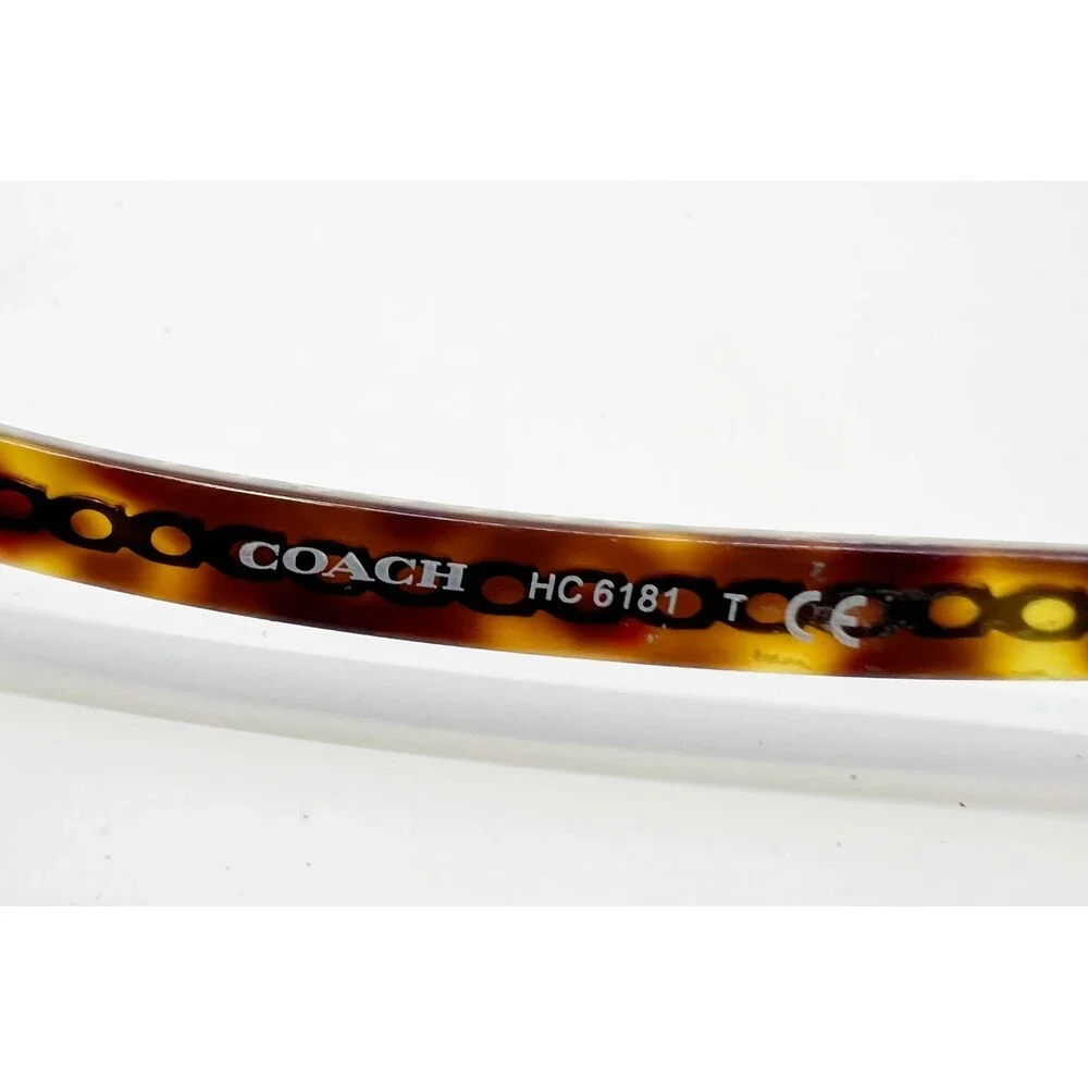 Coach Eyeglass Frames Womens Dark Tortoise HC 6181 5120 Chain Detail 54-17-140